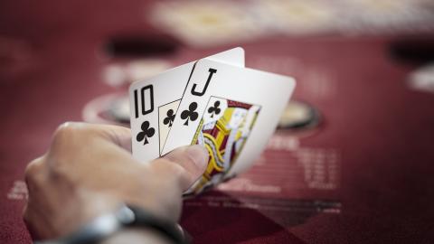 Elegant casino poker room showcasing professional gaming environment